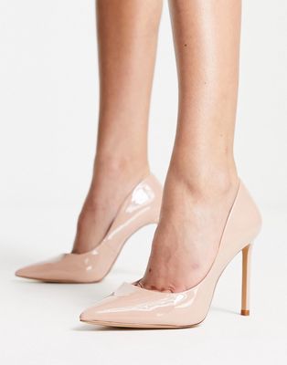 ALDO Stessy heeled shoes in beige patent-White