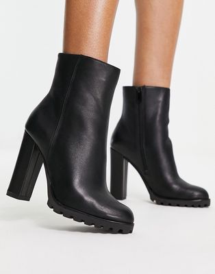 ALDO Tealith leather heeled boots in black