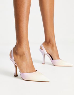 ALDO Zuella slingback shoes in pink ombre-Multi