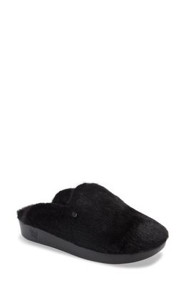 Alegria by PG Lite Leisurelee Faux Fur Slipper in Black