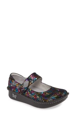 Alegria by PG Lite Paloma Platform Mary Jane in Minnow Rainbow Leather