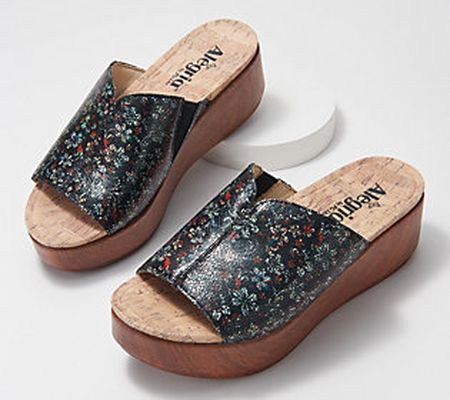 Alegria Leather Wedge Sandals - Triniti