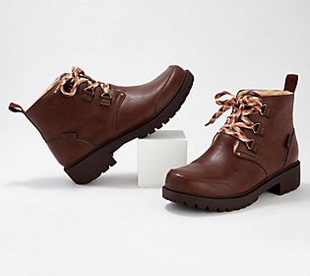 Alegria Water-Resistant Lace-Up Ankle Boots - Cheri