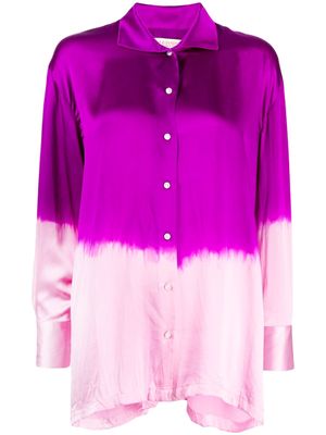 Alejandra Alonso Rojas long-sleeve silk shirt - Purple