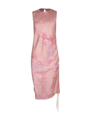 Alejandra Alonso Rojas ruched silk midi dress - Pink