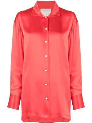Alejandra Alonso Rojas silk button-up shirt - Red