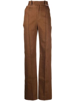 Aleksandre Akhalkatsishvili button-up straight-leg trousers - Brown