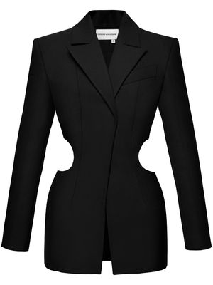 Aleksandre Akhalkatsishvili cut-out peak lapel blazer - Black