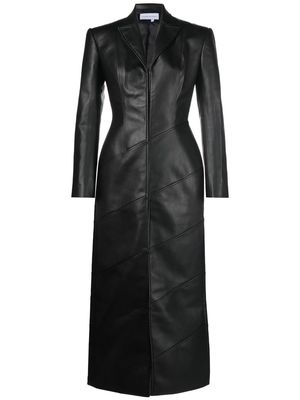 Aleksandre Akhalkatsishvili faux-leather coat - Black