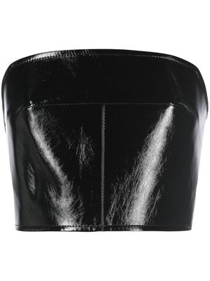 Aleksandre Akhalkatsishvili faux leather corset - Black