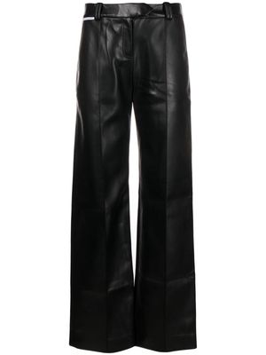 Aleksandre Akhalkatsishvili mid-rise faux-leather trousers - Black