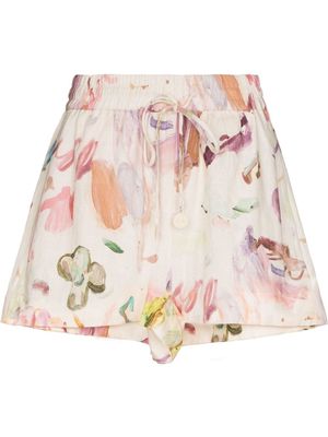 ALEMAIS Annie all-over print shorts - ROSE
