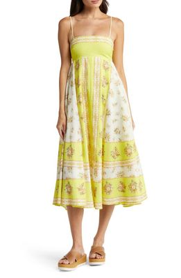 ALEMAIS Catalina Midi Dress in Lemon