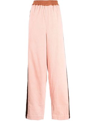 ALEMAIS Harriet side-stripe track trousers - Brown