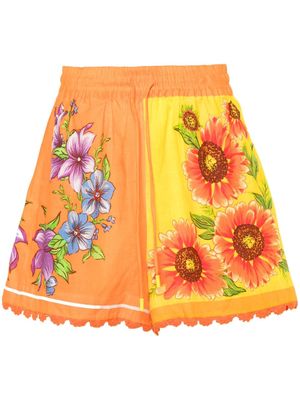 ALEMAIS Jude linen shorts - Orange