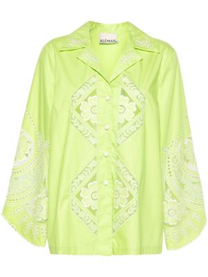 ALEMAIS Lola floral-embroidered shirt - Green