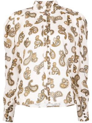 ALEMAIS Mia paisley-print puff-sleeve blouse - Neutrals