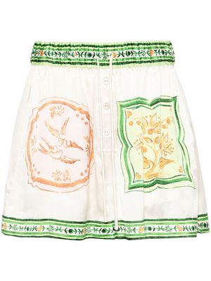 ALEMAIS Porcelain silk shorts - Neutrals