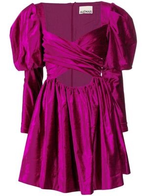 ALEMAIS Rosario puff-sleeve mini dress - Pink