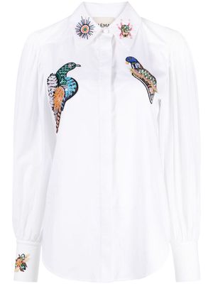 ALEMAIS Rowena bead-embellished shirt - White