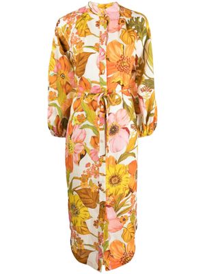 ALEMAIS Silas floral-print linen dress - Multicolour
