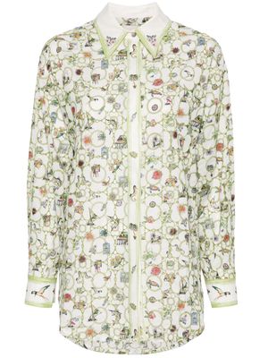 ALEMAIS Sunset embroidered cotton shirt - Neutrals