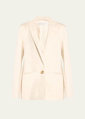 Alena Peak-Lapel Single-Breasted Blazer