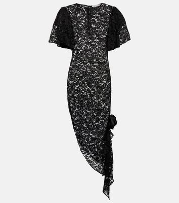 Alessandra Rich Asymmetric lace midi dress