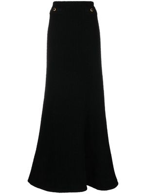 Alessandra Rich bouclé maxi skirt - Black
