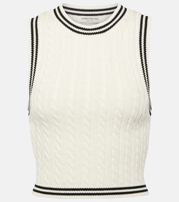 Alessandra Rich Cable-knit cotton sweater vest