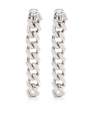 Alessandra Rich chain-link detail earrings - Silver