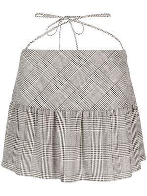 Alessandra Rich check-pattern mini skirt - Black