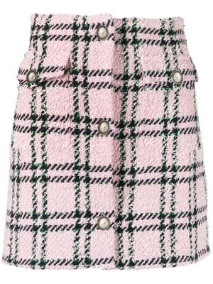 Alessandra Rich check-pattern mini-skirt - Pink