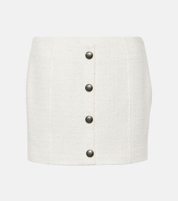 Alessandra Rich Checked tweed bouclé miniskirt