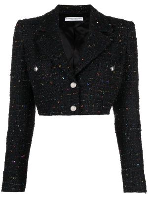 Alessandra Rich cropped bouclé jacket - Black