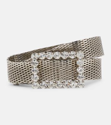 Alessandra Rich Crystal-embellished chain belt