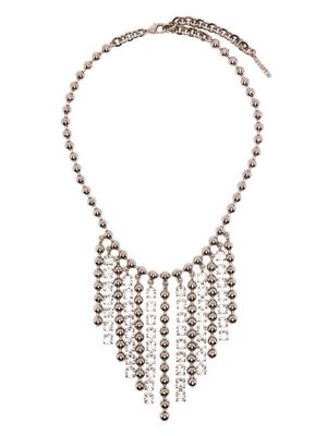 Alessandra Rich crystal-embellished drop necklace - Silver