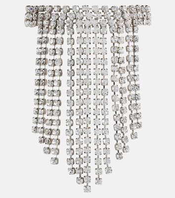 Alessandra Rich Crystal-embellished fringe necklace