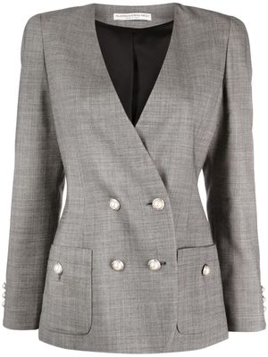 Alessandra Rich double-breasted wool blazer - Grey