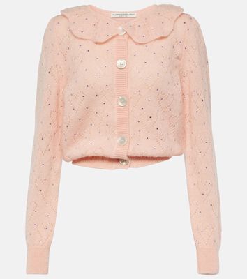 Alessandra Rich Embellished mohair-blend cardigan