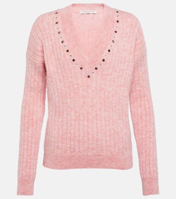 Alessandra Rich Embellished wool-blend sweater