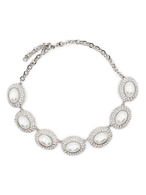 Alessandra Rich faux-pearl necklace - Silver