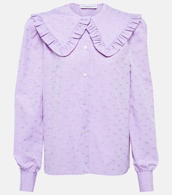 Alessandra Rich Floral cotton blouse