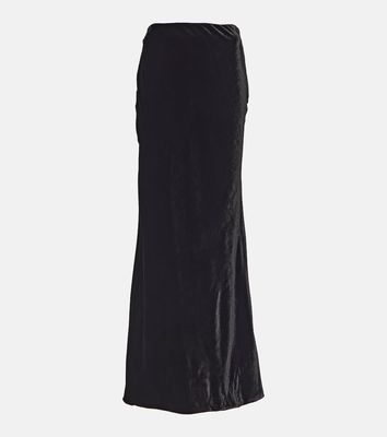 Alessandra Rich High-rise silk-blend maxi skirt