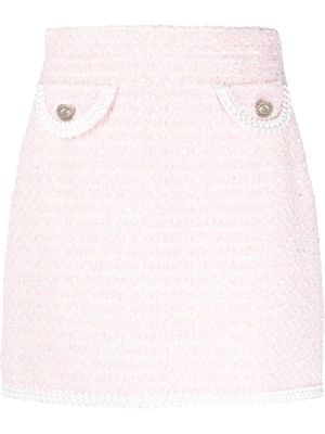Alessandra Rich high-waist tweed miniskirt - Pink