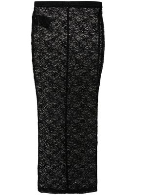 Alessandra Rich lace midi skirt - Black