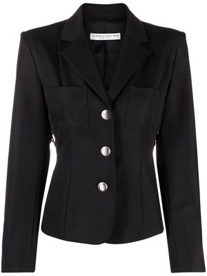Alessandra Rich lace-up wool-blend blazer - Black