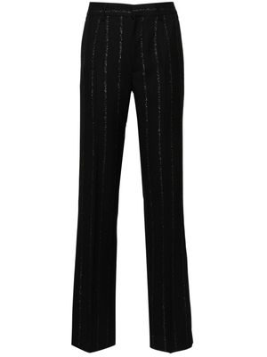Alessandra Rich Lurex pinstriped trousers - Black
