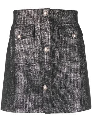 Alessandra Rich metallic A-line skirt - Black