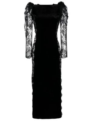 Alessandra Rich open-back panelled maxi dress - Black